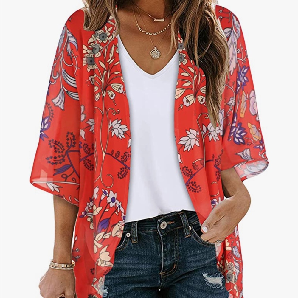 Sheer Kimono Style Top